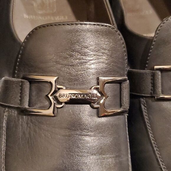 BRUNO MAGLI  Black Leather Mens Loafers - Size 11 1/2 - Picture 6 of 9